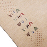 Beige Tribal Center Medallion Hand Loomed Wool Area Rug