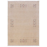 Beige Tribal Center Medallion Hand Loomed Wool Area Rug