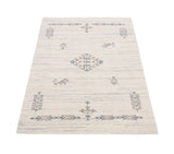 Beige Tribal Center Medallion Hand Loomed Wool Rug