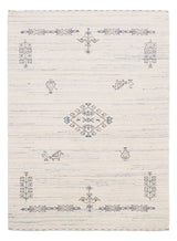 Beige Tribal Center Medallion Hand Loomed Wool Rug