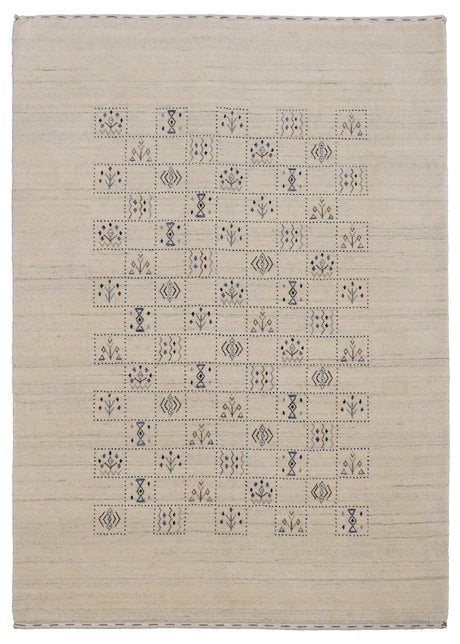 Beige Tribal Design Hand Loomed Wool Area Rug