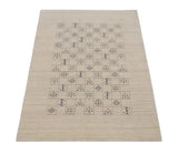 Beige Tribal Design Hand Loomed Wool Area Rug