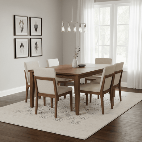 Beige Tribal Design Hand Loomed Wool Area Rug
