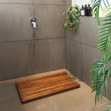Bel Air Indoor or Outdoor Teak Shower and Bath Mat-Bath Mat-Parc Decor