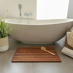 Belize Teak String Mat with Rubber Footing 31.4" x 19.6"