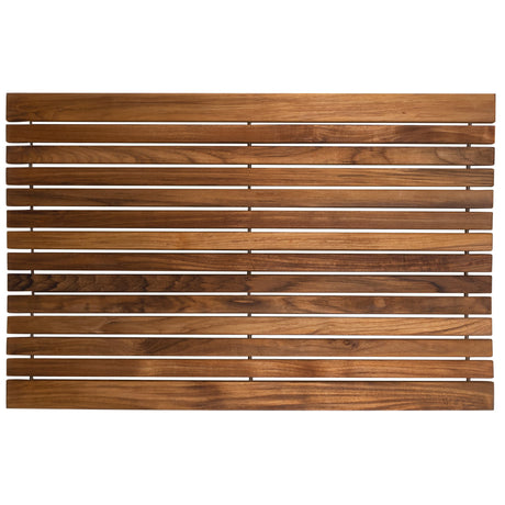Belize Teak String Mat with Rubber Footing-Bath Mat-Parc Decor