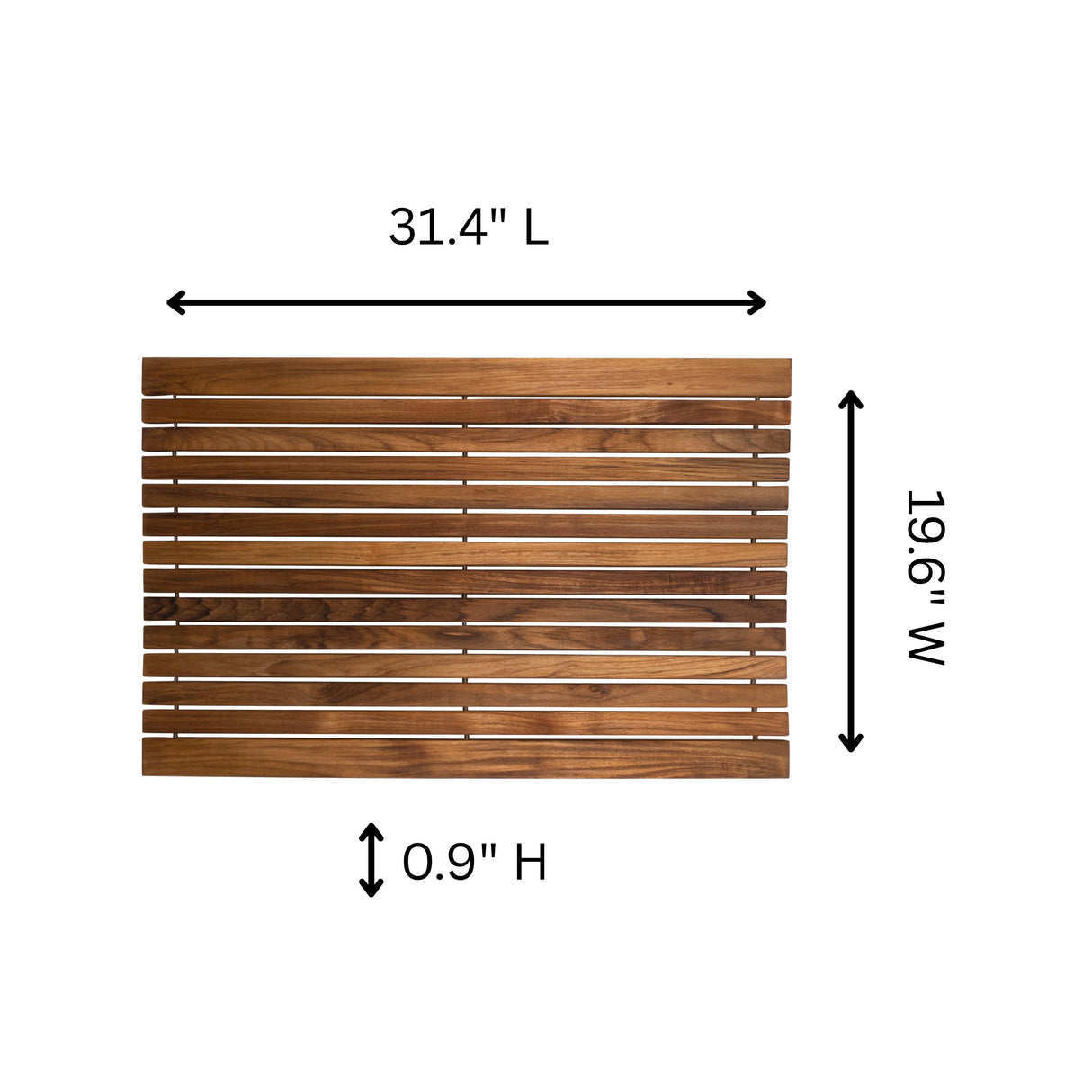 Belize Teak String Mat with Rubber Footing-Bath Mat-Parc Decor