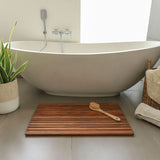 Belize Teak String Mat with Rubber Footing-Bath Mat-Parc Decor