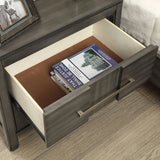 Berenice 23" Transitional Solid Wood 2-Drawer Nightstand-床头柜-Parc Decor