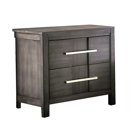 Berenice 23" Transitional Solid Wood 2-Drawer Nightstand-床头柜-Parc Decor