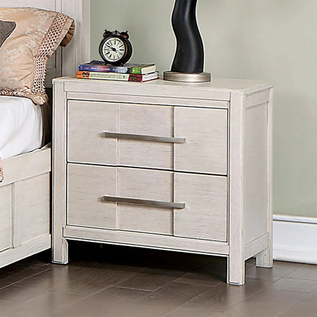 Berenice 23" Transitional Solid Wood 2-Drawer Nightstand-床头柜-Parc Decor