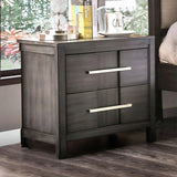 Berenice 23" Transitional Solid Wood 2-Drawer Nightstand-床头柜-Parc Decor