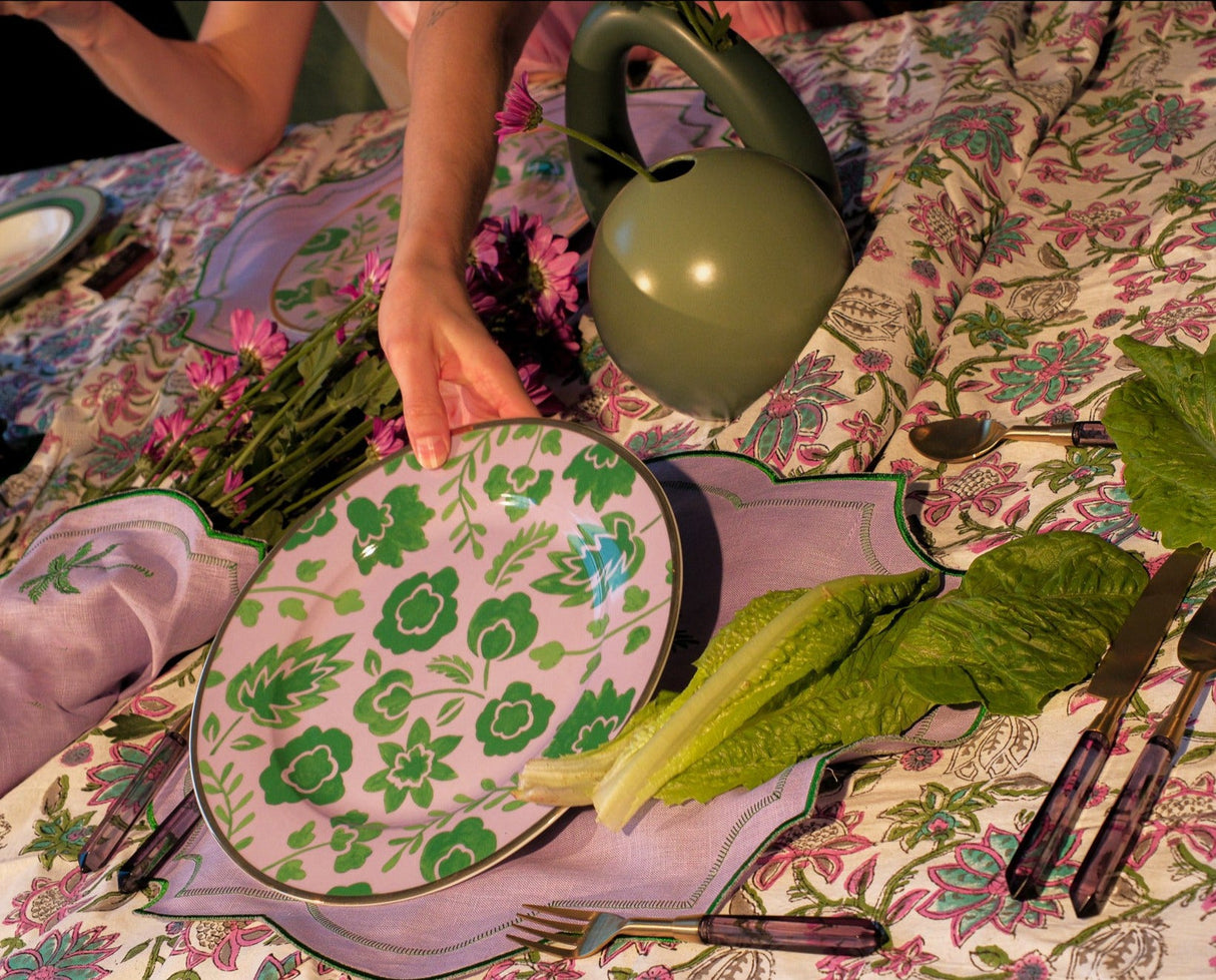 Bernadette Leaf Dinner Plate - Set of 4 (+1 Bonus Plate)-Dinner Plate-Parc Decor