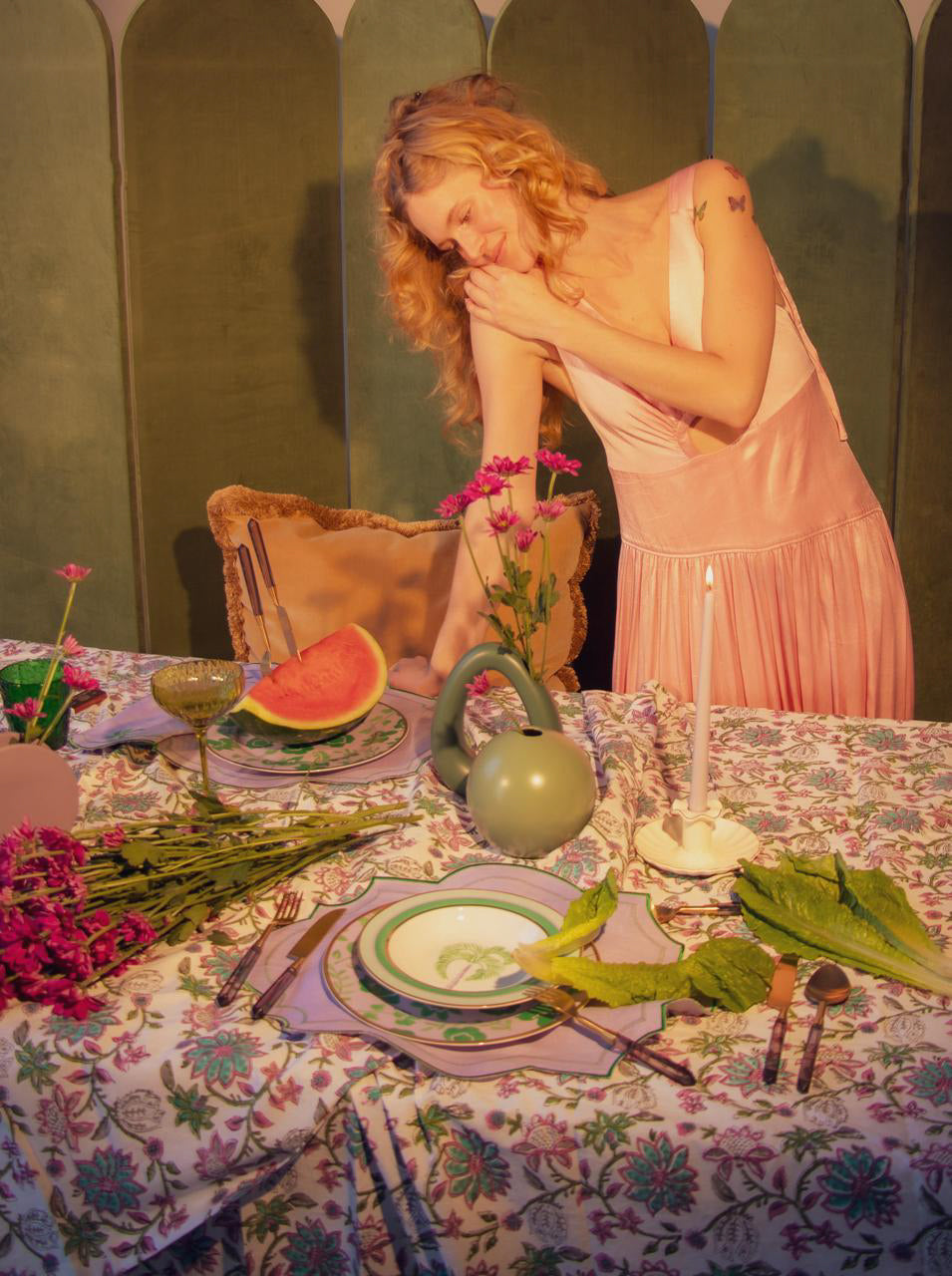 Bernadette Leaf Dinner Plate - Set of 4 (+1 Bonus Plate)-Dinner Plate-Parc Decor