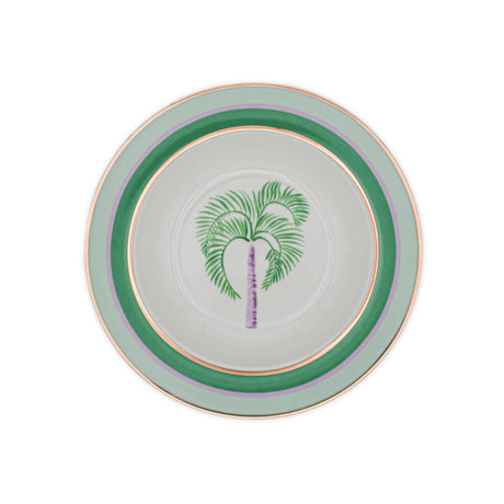 Bernadette Palm Porcelain Soup Bowls – Set of 4 (+1 Bonus Bowl)