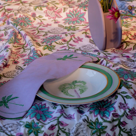 Bernadette Palm Porcelain Soup Bowls – Set of 4 (+1 Bonus Bowl)