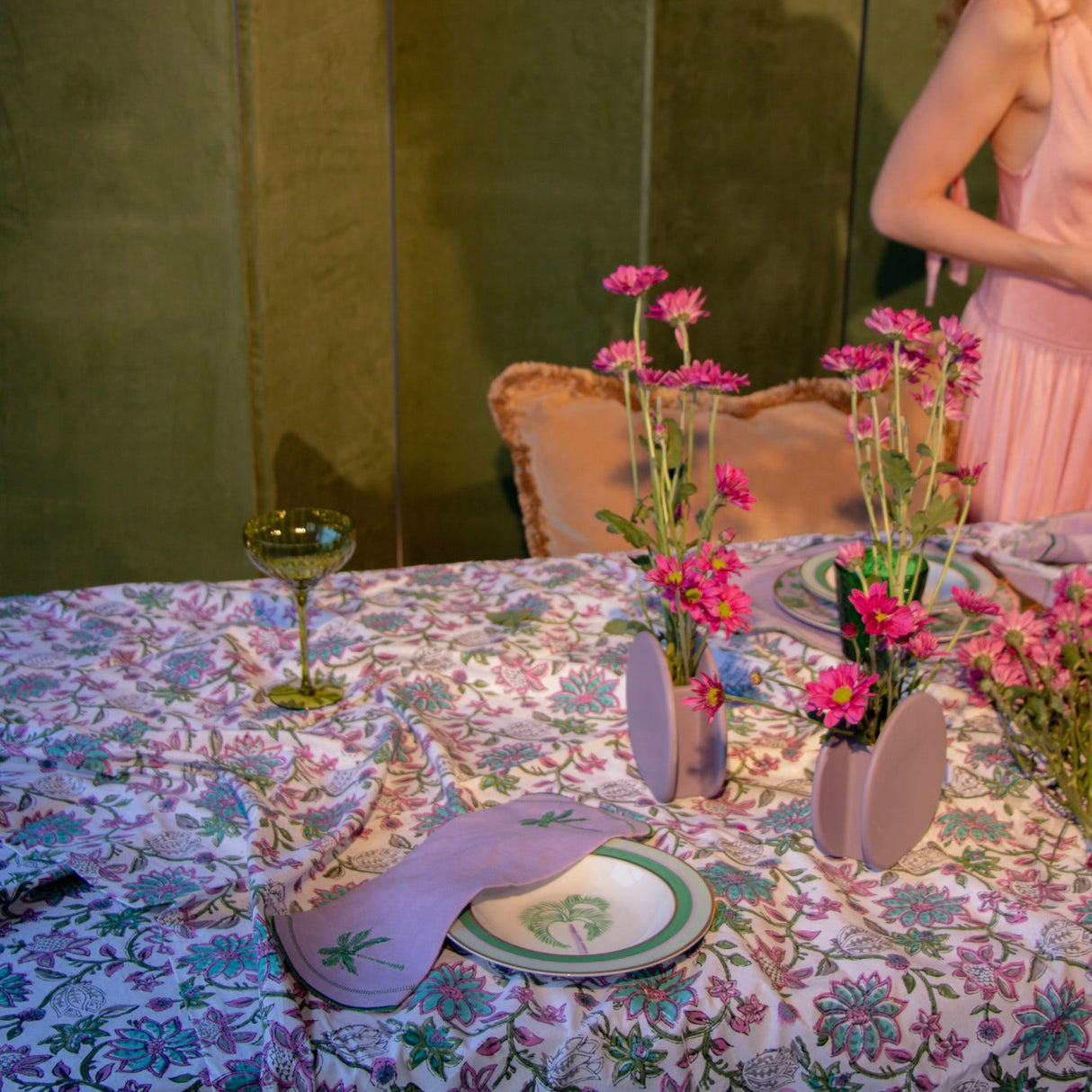 Bernadette Palm Soup Bowl - Set of 4 (+1 Bonus Bowl)-Soup Plate-Parc Decor