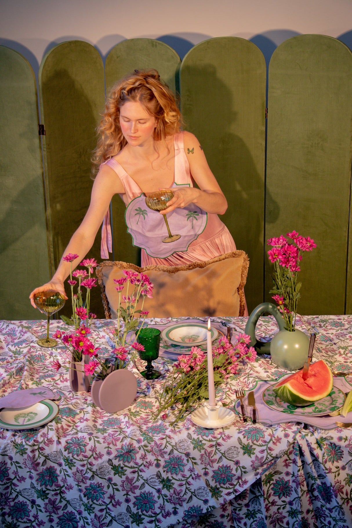 Bernadette Palm Soup Bowl - Set of 4 (+1 Bonus Bowl)-Soup Plate-Parc Decor