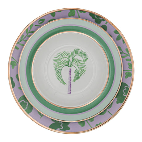 Bernadette Palm Soup Bowl - Set of 4 (+1 Bonus Bowl)-Soup Plate-Parc Decor