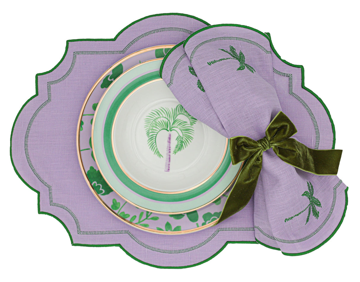 Bernadette Palm Soup Bowl - Set of 4 (+1 Bonus Bowl)-Soup Plate-Parc Decor