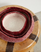 Berry Red Decorative Wool Nesting Bowls-Baskets-Parc Decor