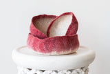 Berry Red Decorative Wool Nesting Bowls-Baskets-Parc Decor