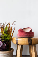 Berry Red Decorative Wool Nesting Bowls-Baskets-Parc Decor