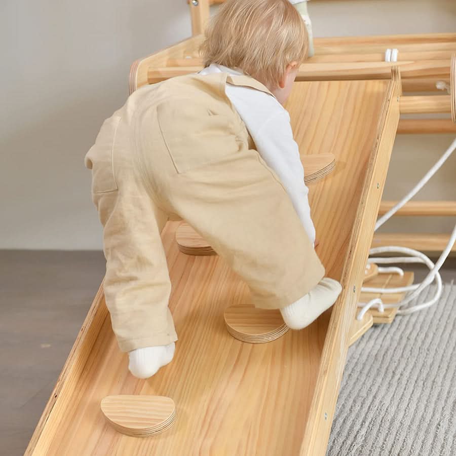 Betula 79" | Swedish Wall Ladder, Indoor Wooden Climber for Kids