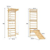 Betula 79" | Swedish Wall Ladder, Indoor Wooden Climber for Kids