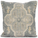 Bigaa Teal Medallion Throw Pillow-Throw Pillows-Parc Decor