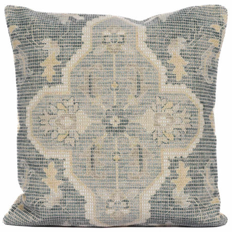 Bigaa Teal Medallion Throw Pillow-Throw Pillows-Parc Decor