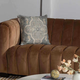 Bigaa Teal Medallion Throw Pillow-Throw Pillows-Parc Decor