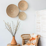 Binga Blonde Natural Woven Wall Basket-Wall Basket-Parc Decor