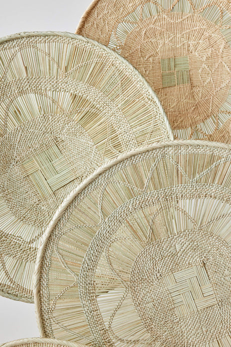 Binga Lace Blonde Basket-Wall Basket-Parc Decor