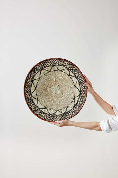 Binga Lace Patterned Basket-Wall Basket-Parc Decor