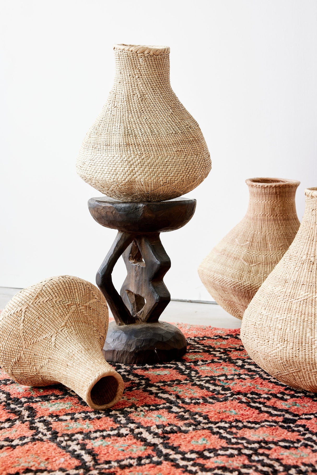 Binga Nongo Natural Woven Gourd Basket-Baskets & Vessels-Parc Decor