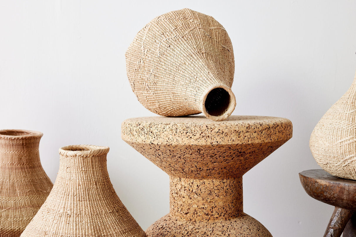 Binga Nongo Natural Woven Gourd Basket-Baskets & Vessels-Parc Decor