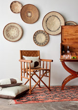 Binga Patterned Brown & Natural Wall Art-Wall Basket-Parc Decor