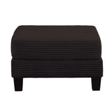 Black 3 Piece Set Comfy Sofa Couch 3-Seater & Loveseat Sofa with Storage Ottoman for Living Room with USB, Side Pockets, Pillows included