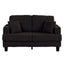 Black 3 Piece Set Comfy Sofa Couch 3-Seater & Loveseat Sofa with Storage Ottoman for Living Room with USB, Side Pockets, Pillows included