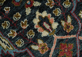 Black and Blue Hand Knotted Traditional Oushak Custom Made Wool Rug