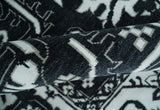 Black and White 6x9, 8x10 and 9x12 Hand Knotted Traditional Persian Oushak Wool and Viscose Rug, Accent Rug | TRDCP840-Area Rug-Parc Decor