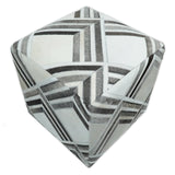 Black and White Luxury Genuine Leather Pouf Ottoman, Footstool, Side table, Seat , Foot Rest, Living Room, Bedroom | TRD284-Pouf-Parc Decor