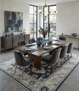 Black, Beige and Silver Hand Knotted Traditional Oushak Wool Area Rug