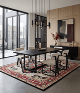 Black, Ivory, Olive and Brown Hand knotted Traditional Heriz Medallion Multi Size Wool Area Rug