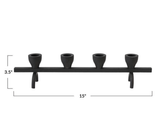 Black Textured Metal Taper Holder