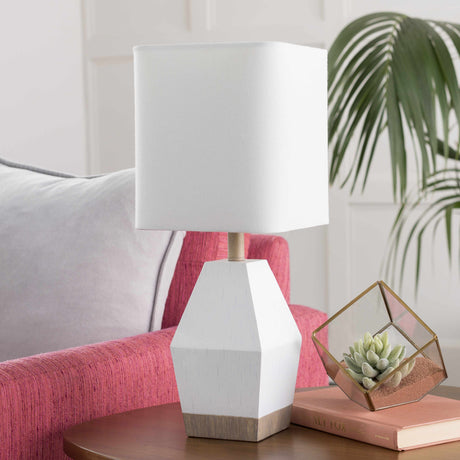 Blinsung White Contemporary Table Lamp-Lighting-Parc Decor