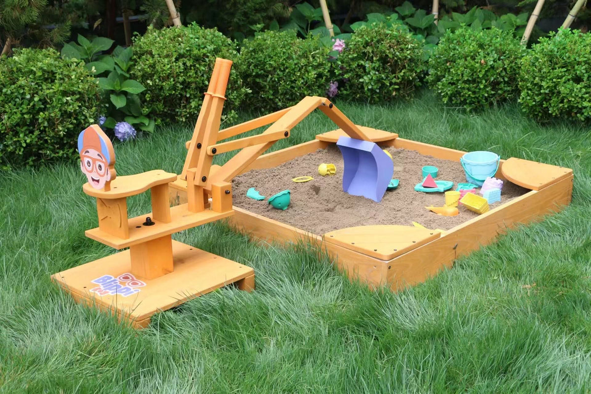 Blippi Excavator Ride-On Toy for Kids | Sandbox Digger with 360° Swivel Seat (Sandbox Not Included)