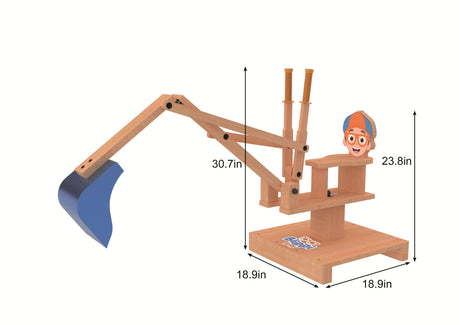 Blippi Excavator Ride-On Toy for Kids | Sandbox Digger with 360° Swivel Seat (Sandbox Not Included)