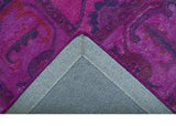 Bloom Overdyed Traditional Oushak Pink And Blue Hand Tufted Wool Rug